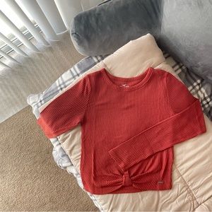 red ribbed sweater !!